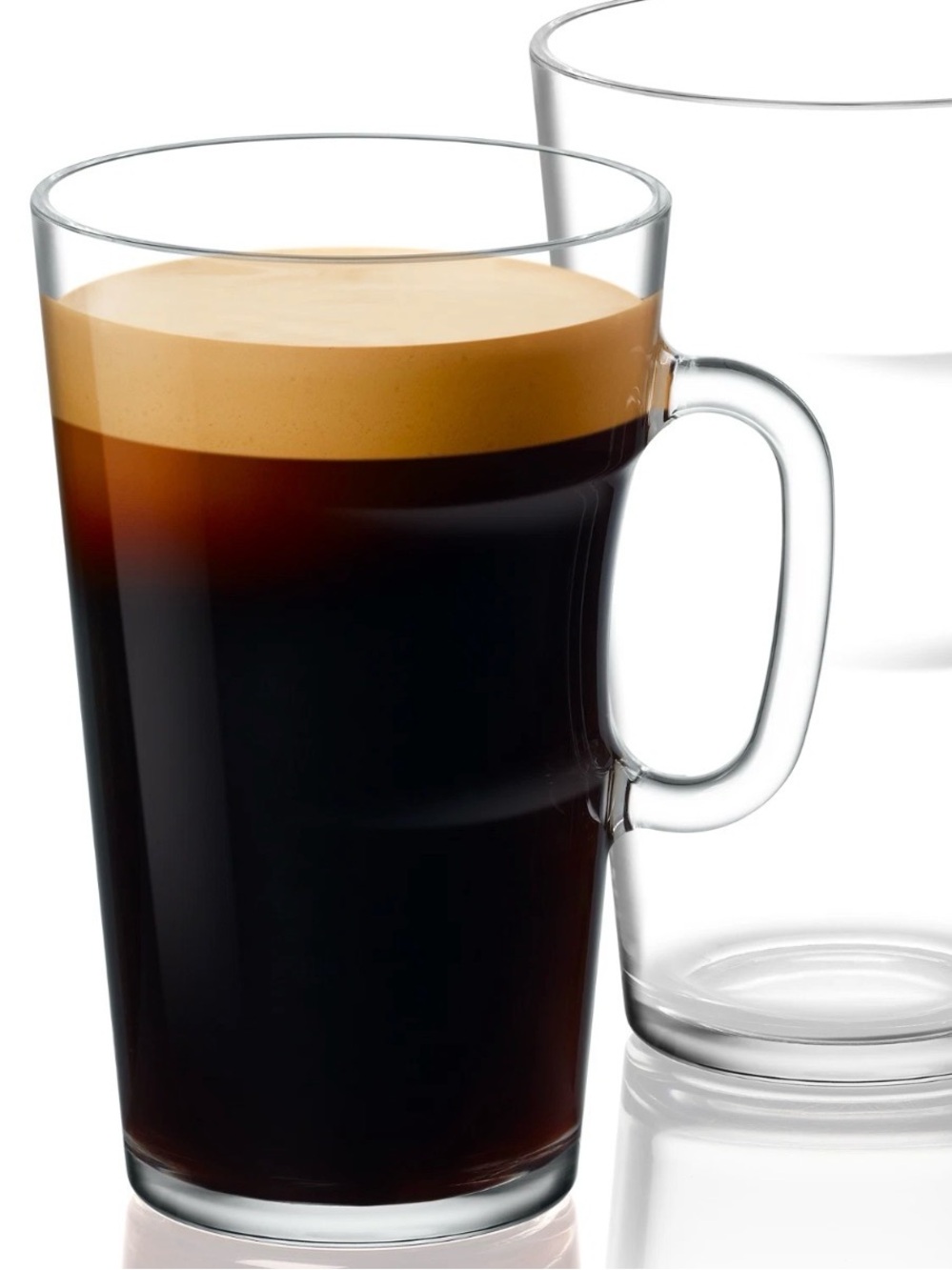 Nespresso Clear Glass Coffee Mugs with Handle - Transparent only one
